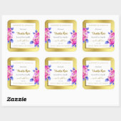 Floral Product Packaging Labels Gold White Roze (Vel)