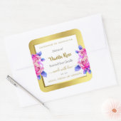 Floral Product Packaging Labels Gold White Roze (Envelop)