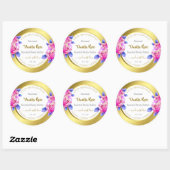 Floral Product Packaging Labels Gold White Roze (Vel)