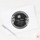 Floral Product Packaging Labels Logo Black Silver (Envelop)