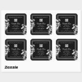 Floral Product Packaging Labels Logo Black Silver (Vel)