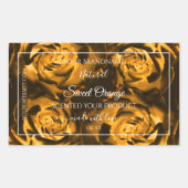 Floral Product Packaging Labels Oranje bruine Roze (Voorkant)