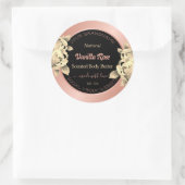 Floral Product Packaging Labels Roos Gold Black (Tas)