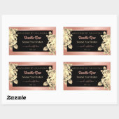 Floral Product Packaging Labels Roos Gold Black (Vel)