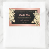 Floral Product Packaging Labels Roos Gold Black (Tas)