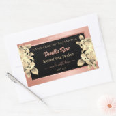 Floral Product Packaging Labels Roos Gold Black (Envelop)