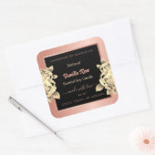 Floral Product Packaging Labels Roos Gold Black (Envelop)