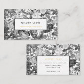 Floral Professional, zwart, wit en Gold Visitekaartje (Voorkant / Achterkant)