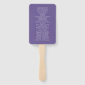 Floral-programma Waterverf voor usty Violet Weddin Handwaaier (Achterkant)