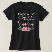 Floral Promoted To Great Grandma 2022 Mothers Day T-shirt (Design voorkant)