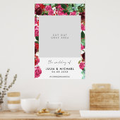 Floral Prop Bruiloft Selfie Foto Lijst Poster (Keuken)
