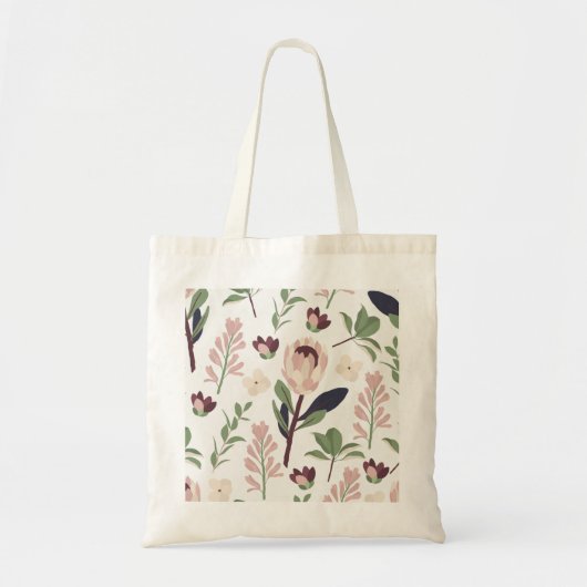 Floral Protea Elegant Minimale Canvas tas (Voorkant)
