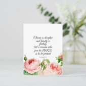 Floral Proverbs 31:30 Briefkaart (Staand voorkant)