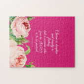 Floral Proverbs 31:30 Jigzaag Puzzle Legpuzzel (Horizontaal)