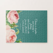 Floral Proverbs 31:30 Jigzaag Puzzle Legpuzzel (Horizontaal)
