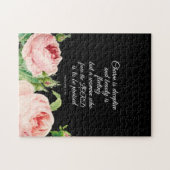 Floral Proverbs 31:30 Jigzaag Puzzle Legpuzzel (Horizontaal)