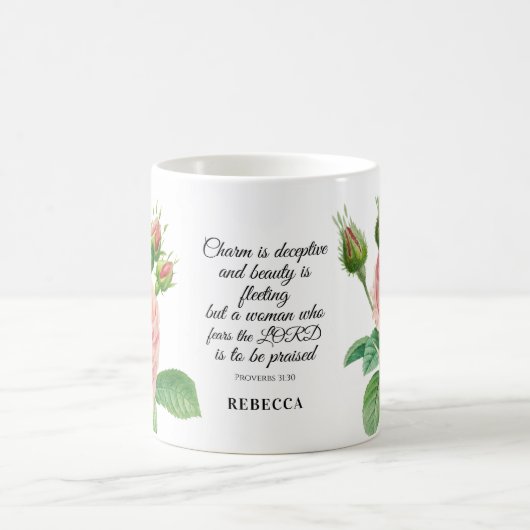 Floral Proverbs 31:30 Mok koffie (Center)