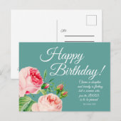 Floral Proverbs 31 Birthday Briefkaart (Voorkant / Achterkant)