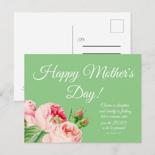 Floral Proverbs 31 Moederdag Briefkaart (Voorkant / Achterkant)