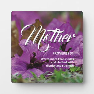 Floral PROVERBS 31 MOTHER Christelijk Fotoplaat