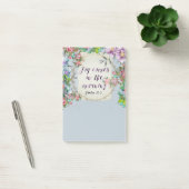 Floral Psalm Spiritueel Christelijk Verse Quote Post-it® Notes (Kantoor)