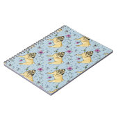 Floral Pug-laptop Notitieboek (Linkerzijde)