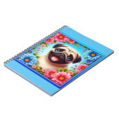 Floral Pug Notitieboek (Linkerzijde)