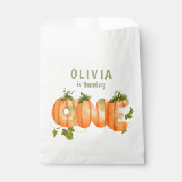 Floral Pumpkin 1e Verjaardag Herfst Bedankzakje