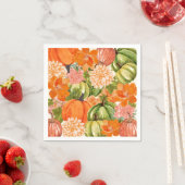 Floral Pumpkin 1e Verjaardag Herfst Servet (Insitu)