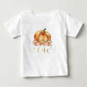Floral Pumpkin 1st Birthday T-shirt voor kinderen (Voorkant)