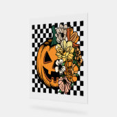 Floral Pumpkin Acryl Bord (Hoek)
