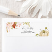 Floral Pumpkin Adresetiketten Herfst herfst Neutra Etiket (Insitu)