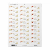 Floral Pumpkin Adresetiketten Herfst herfst Neutra Etiket (Full Sheet)