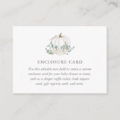 Floral Pumpkin-Baby shower Aangepast Informatiekaartje (Voorkant)