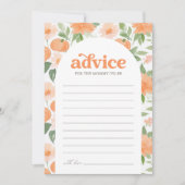 Floral Pumpkin Baby shower Advies Kaart (Voorkant)