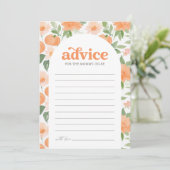 Floral Pumpkin Baby shower Advies Kaart (Staand voorkant)