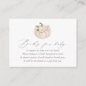 Floral Pumpkin Baby shower Books voor Baby Informatiekaartje (Voorkant)