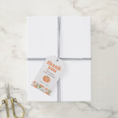 Floral Pumpkin Baby shower Cadeaulabel (Met Touw)