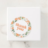 Floral Pumpkin Baby shower Dank u Bedankjes Labels (In situ)