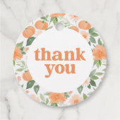 Floral Pumpkin Baby shower Dank u Bedankjes Labels (Voorkant)