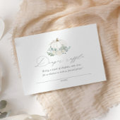 Floral Pumpkin Baby shower Diaper Raffle Ticket Informatiekaartje