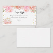 Floral Pumpkin-Baby shower - Draagbare Raffle-kaar Informatiekaartje (Voorkant / Achterkant)