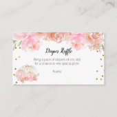 Floral Pumpkin-Baby shower - Draagbare Raffle-kaar Informatiekaartje (Voorkant)