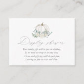 Floral Pumpkin-Baby shower Informatiekaartje (Voorkant)