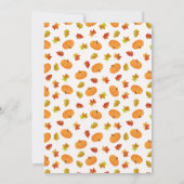 Floral Pumpkin Baby shower Kaart (Achterkant)