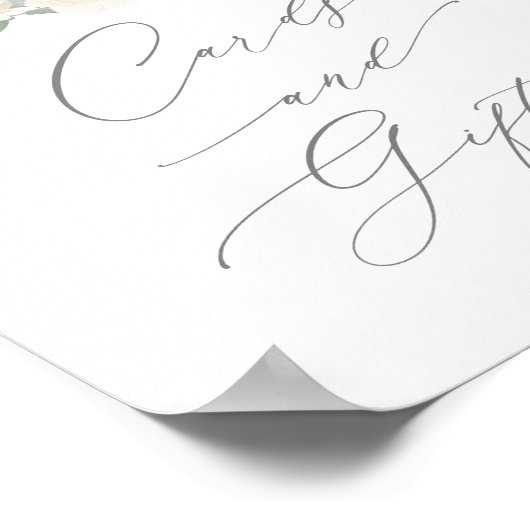 Floral Pumpkin Baby shower Kaarten en cadeaubonen Poster (Hoek)