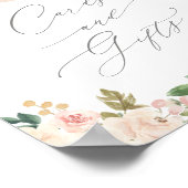 Floral Pumpkin Baby shower Kaarten en cadeaubonen Poster (Hoek)