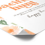 Floral Pumpkin Baby shower Pacifier Hunt Sign Poster (Hoek)