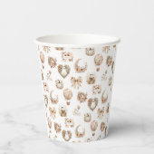 Floral Pumpkin Baby shower Papieren Bekers (Achterkant)