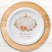 Floral Pumpkin Baby shower Papieren Bordje